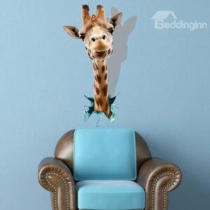New Arrival Lovely 3D Giraffe Wall Sticker