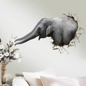New Style Amazing 3D Elephant Wall Sticker