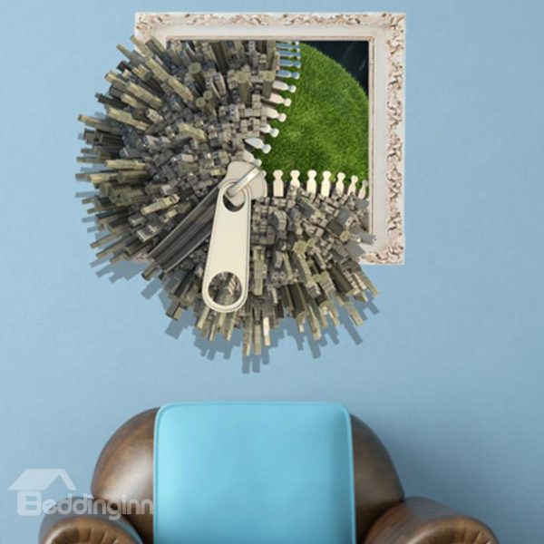 New Style Amazing 3D Zipper Wall Sticker