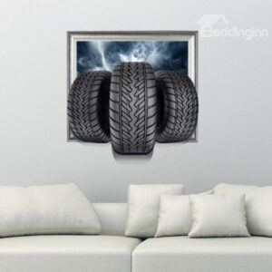 New Arrival Amazing 3D Tires Wall Sticker