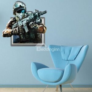 Amazing Creative 3D Policeman Wall Sticker