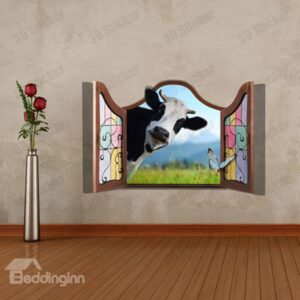 Amazing Style Cute 3D Cow Wall Sticker