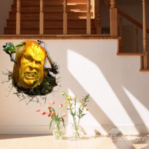 Amazing Style Creative 3D Pumpkin Monster Wall Sticker