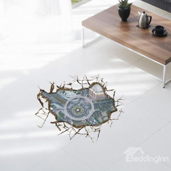 Amazing Creative Beautiful 3D Bird's View Scenery Wall Sticker