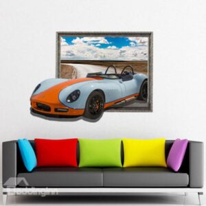 Stunning Stylish 3D Sports Car Wall Sticker