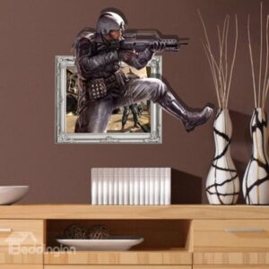 New Style Amazing 3D Policeman Wall Sticker