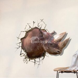 New Style Fancy Creative 3D Rhino Wall Sticker