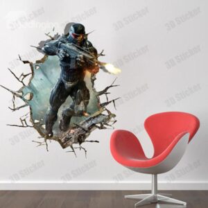 Gorgeous Creative 3D Policeman Wall Sticker