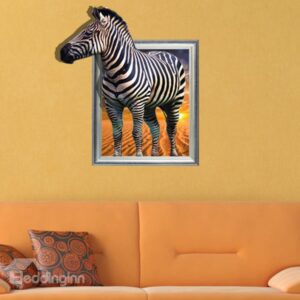 Elegant Creative 3D Zebra Wall Sticker