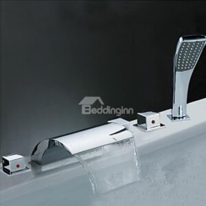 Amazing Style Waterfall Handshower Bathtub Faucet