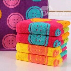 High Quality Full Cotton Colorful Weave Circle Towel