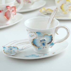 Amazing Butterfly Orchid Design Ceramic Coffee Mug Sets