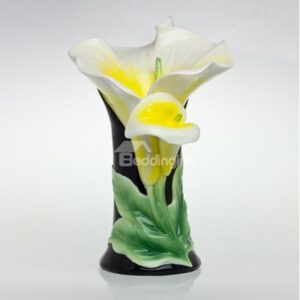 Elegant Creative Cordate Telosma Flower Porcelain Vase Ornament