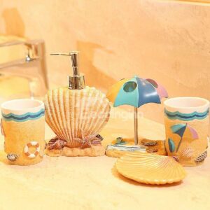 High Quality Mediterranean Style Five Pieces Bathroom Accessory