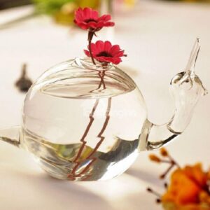 Glamorous Creative Delicate Snail Design Glass Flower Vase