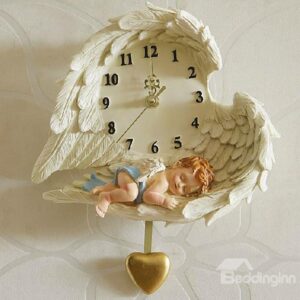 New Arrival Lovely Angel Resin Wall Clock