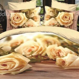Fabulous Blooming Roses Print 3D Duvet Cover Sets