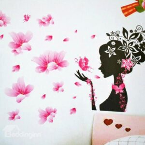 New Arrival Super Beautiful Romantic Pink Fairy Wall Stickers