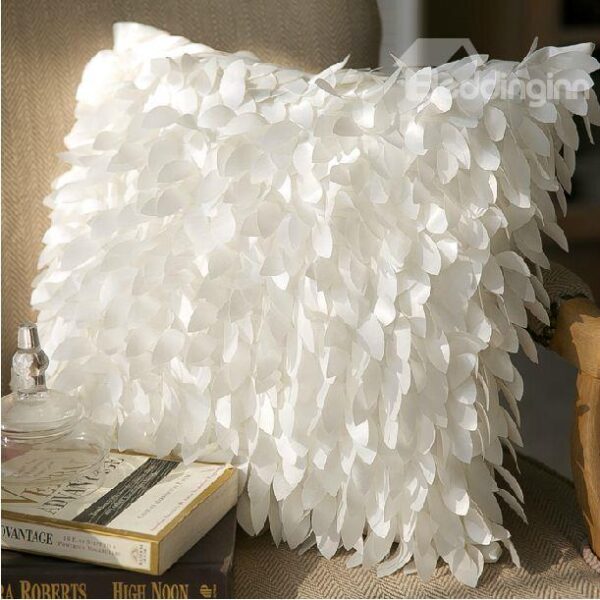Romantic Artistic Cubic Pure White Pillowcase
