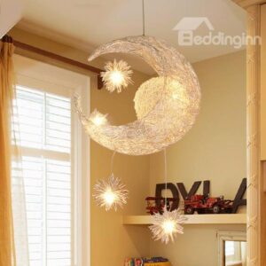 Simple Style Creative Star and Moon Design Cinderella Flush Mount