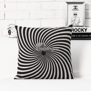 High Quality Classic White and Black Pillowcase
