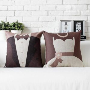 High Quality Fancy Wedding Dress Print Pillowcase