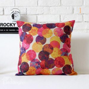 Fancy Colorful Polka Dot Pattern Pillowcase