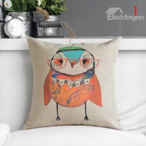 Fancy Unique Colorful Bird Print Pillowcase