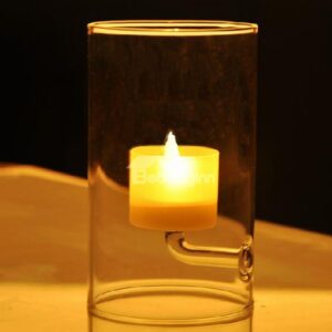 European Style Elegant Transparant Glass Candle Holder