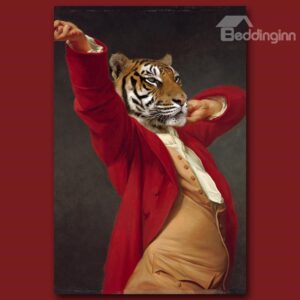 Stunning Tiger Design Pure Cotton Material Wall Art Print