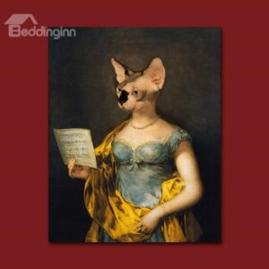 Amazing Stylish Cat Design Pure Cotton Material Wall Art Print