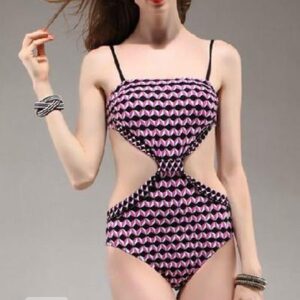 Classical Prismatic Pattern Sexy One-piece Swimsuit