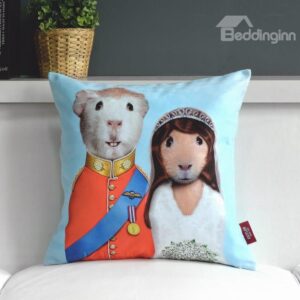 Lovely Cartoon Creative Plush Loving Couple Throw Pillow