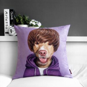 High Quality Creative Purple Lovely Cartoon Print Throw Pillow