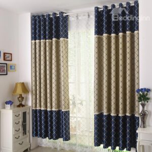 Elegant Luxurious Beautiful Patterns Grommet Top Two-piece Custom Curtains