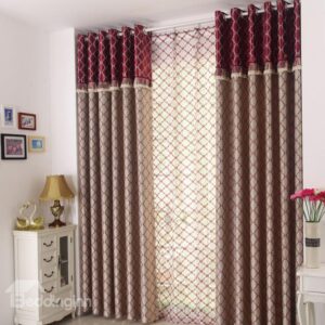Elegant Luxurious Pretty Patterns Grommet Top Two-piece Custom Curtains