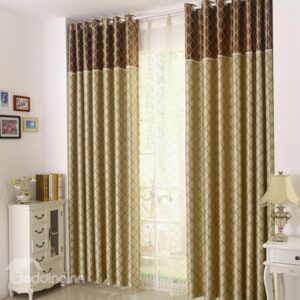 Elegant High-end Pretty Patterns Grommet Top Two-piece Custom Curtains