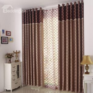 High Quality High-end Pretty Patterns Grommet Top Two-piece Custom Curtains