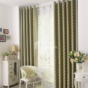 New Arrival Elegant Beautiful Patterns Grommet Top Two-piece Custom Curtains