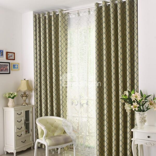 New Arrival Elegant Beautiful Patterns Grommet Top Two-piece Custom Curtains