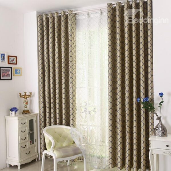 New Arrival Beautiful Patterns Grommet Top Two-piece Custom Curtains