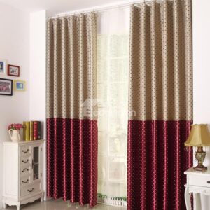 New Arrival Beautiful Dots Pattern Grommet Top Two-piece Custom Curtains