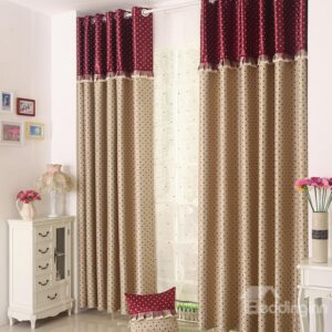 New Arrival Charming Dots Pattern Two-piece Grommet Top Curtains