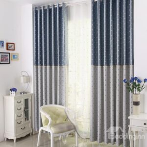 New Arrival Heart-shaped Patterns Grommet Top Two-piece Custom Curtains