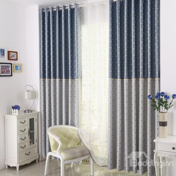 New Arrival Heart-shaped Patterns Grommet Top Two-piece Custom Curtains