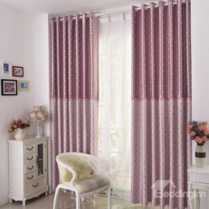 Amazing Style Heart-shaped Patterns Grommet Top Two-piece Custom Curtains