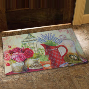 European Style Elegant Flower Vases Design Doormat