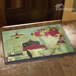 European Style Beautiful Flower Vases Design Doormat