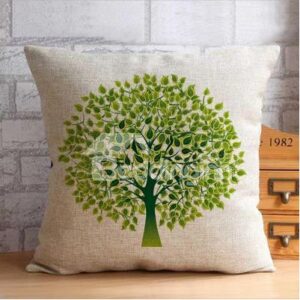 Fantastic Green Tree Pattern Throw Pillow