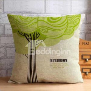The Tree of World Print Throw Pillow